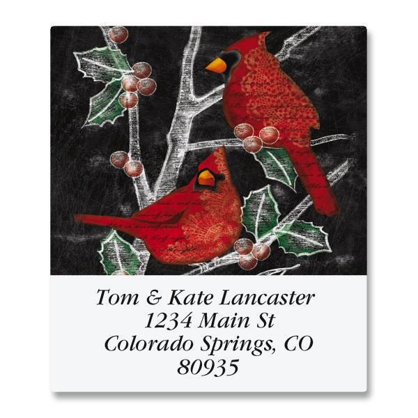 Holly Cardinals Select Return Address Labels