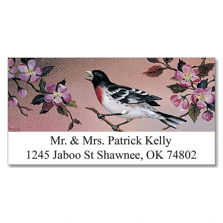 Birds Deluxe Return Address Labels Colorful Images