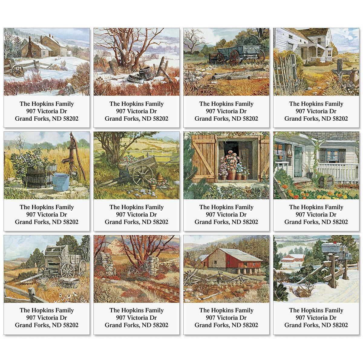 Country Image Select Return Address Labels Colorful Images