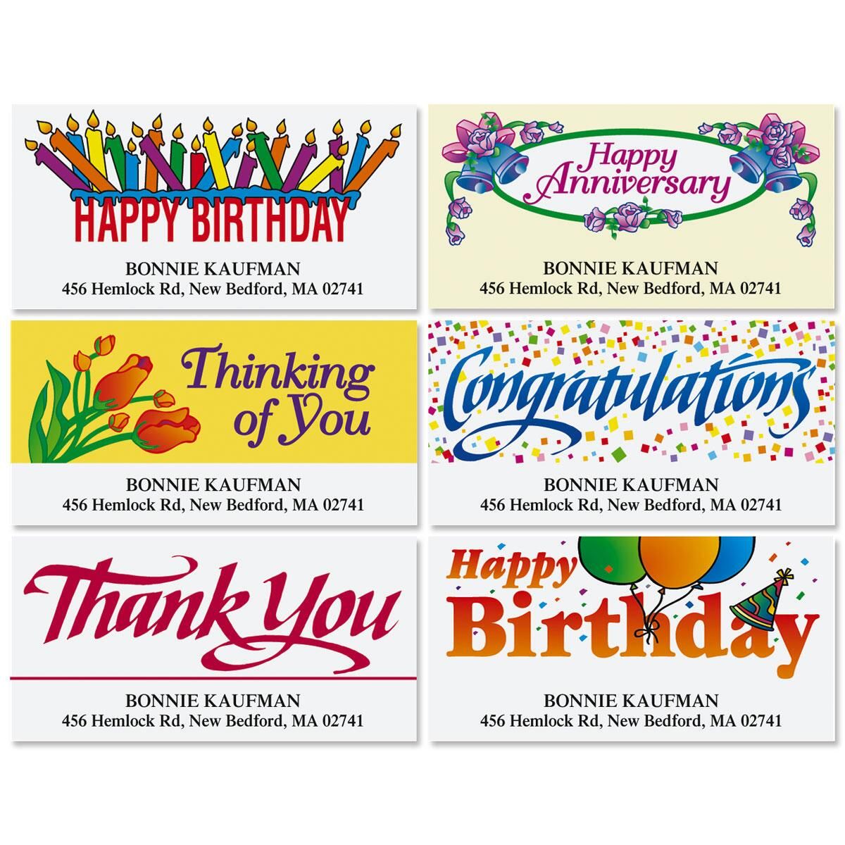 Special Occasions Deluxe Return Address Labels (6 Designs)