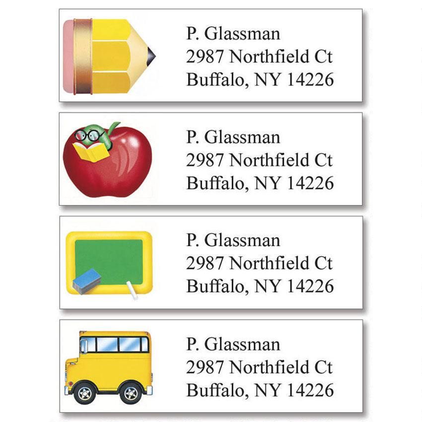 School Fun Classic Return Address Labels (4 Designs)