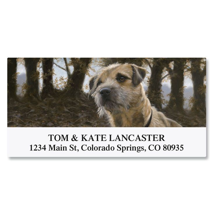 Dog Breed Deluxe Address Labels (8 Designs)-Border Terrier-Y1734LL