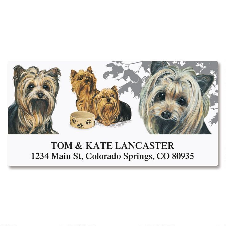 Dog Breed Deluxe Address Labels (15 Designs)YorkieY1735S Colorful