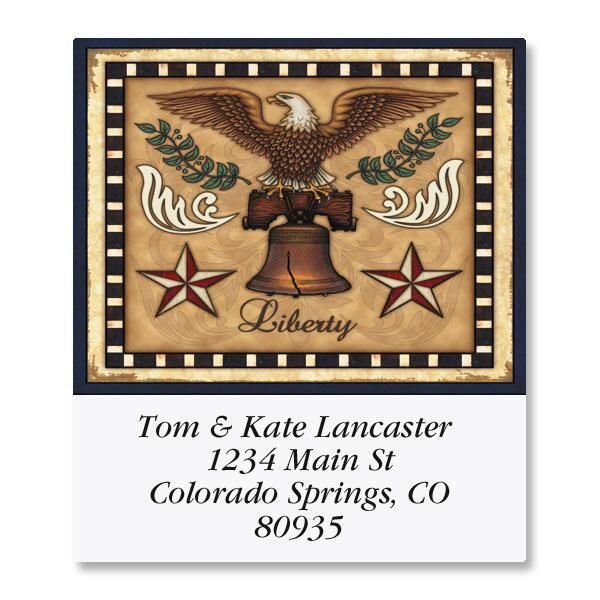 Liberty! Select Return Address Labels Colorful Images