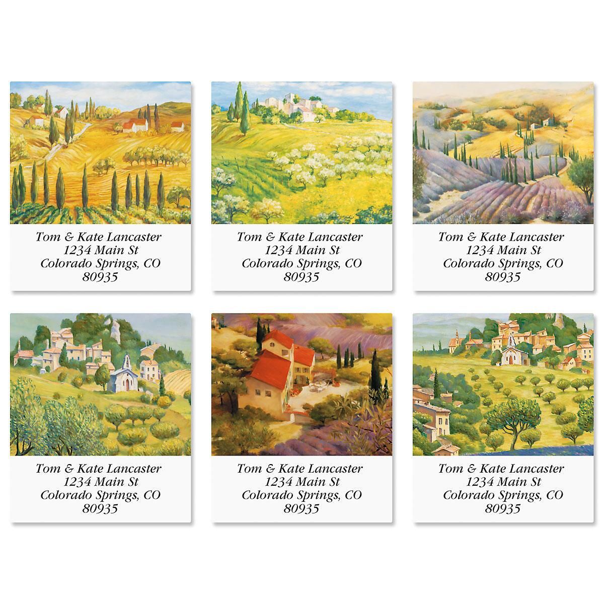 Tuscany Select Address Labels Colorful Images