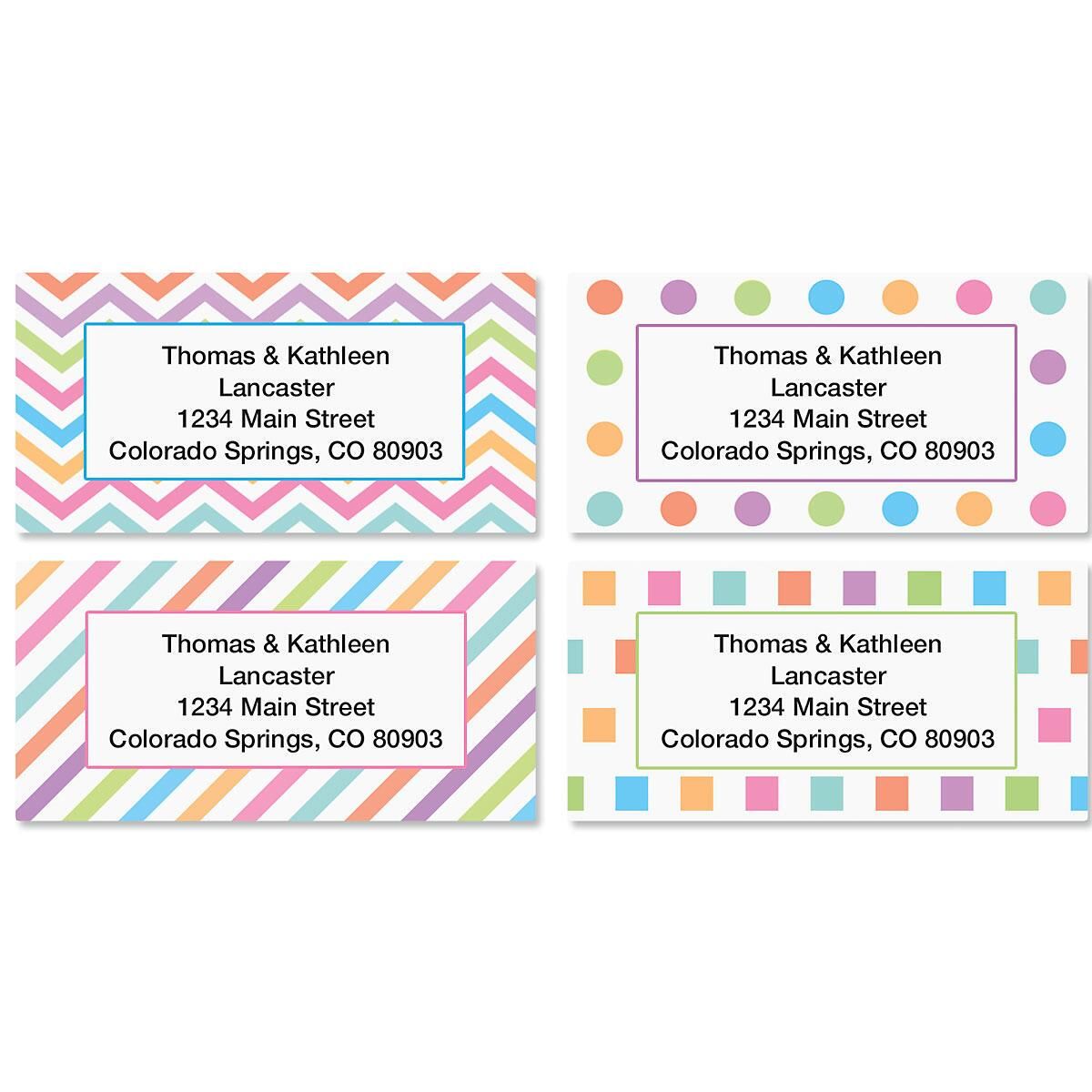 Graphix Border Return Address Labels | Colorful Images