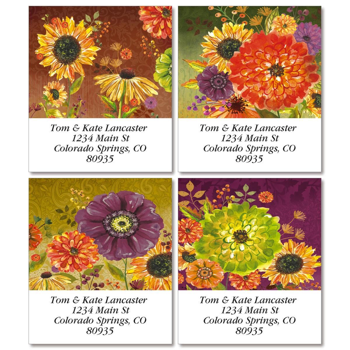 Bountiful Blooms Select Return Address Labels (4 Designs)
