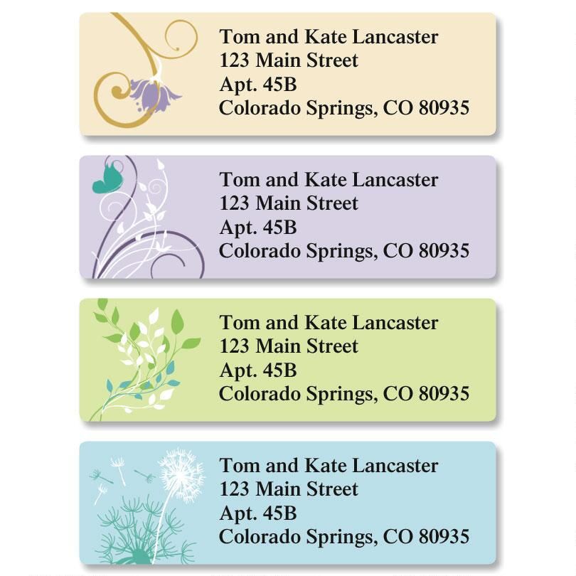Silhouette Classic Return Address Labels Colorful Images