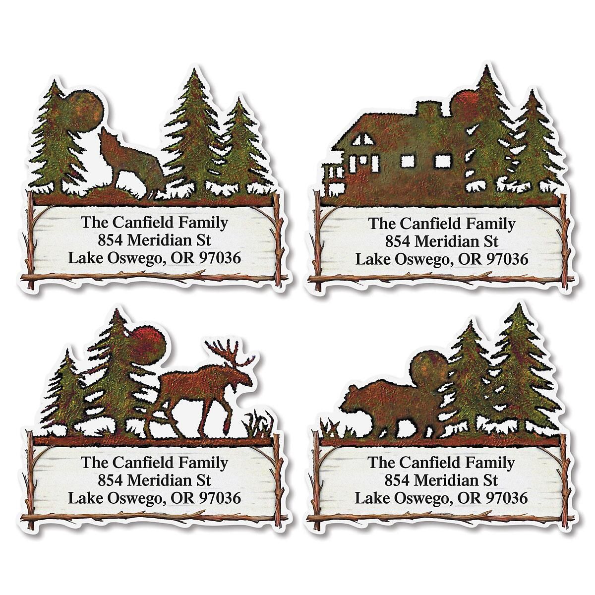 country christmas address labels