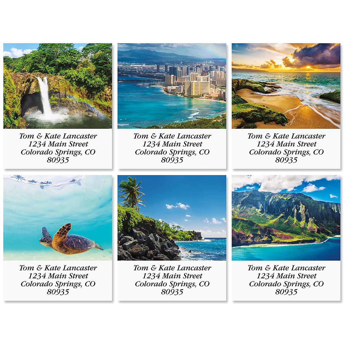 Hawaii Select Return Address Labels (6 Designs) Colorful Images