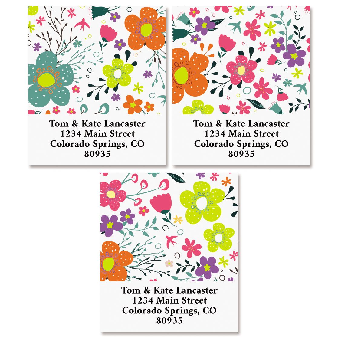 Rainbow Daisies Select Return Address Labels (3 Designs)