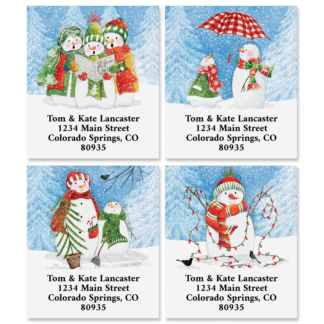 Snow Friends Select Return Address Labels (4 Designs)