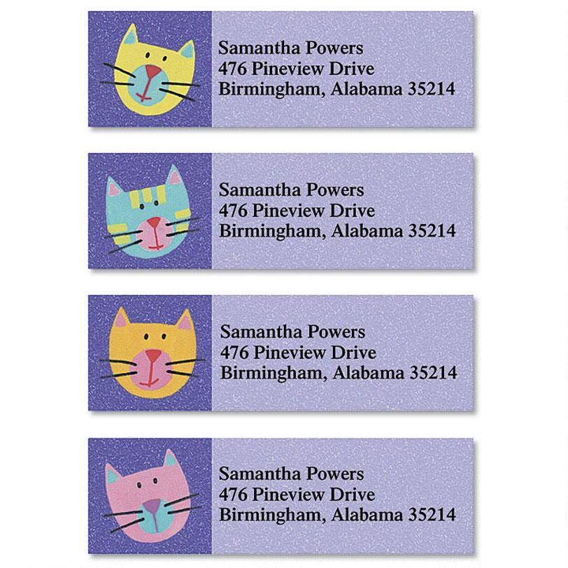 fun-cats-classic-return-address-labels-colorful-images