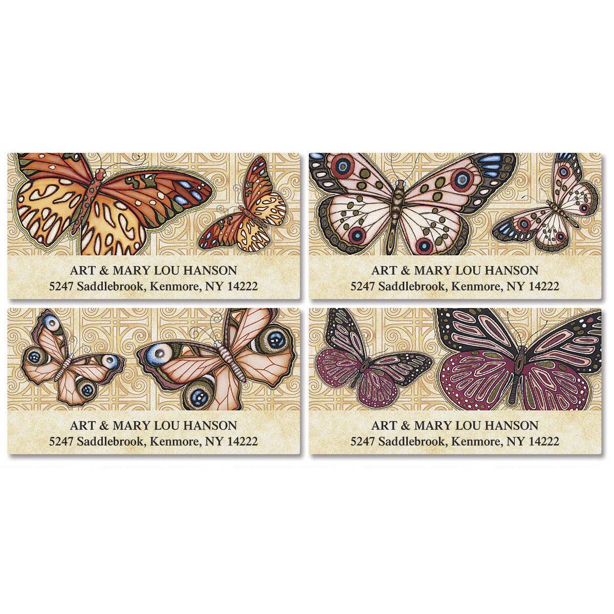 Butterflies Deluxe Return Address Labels 4 Designs