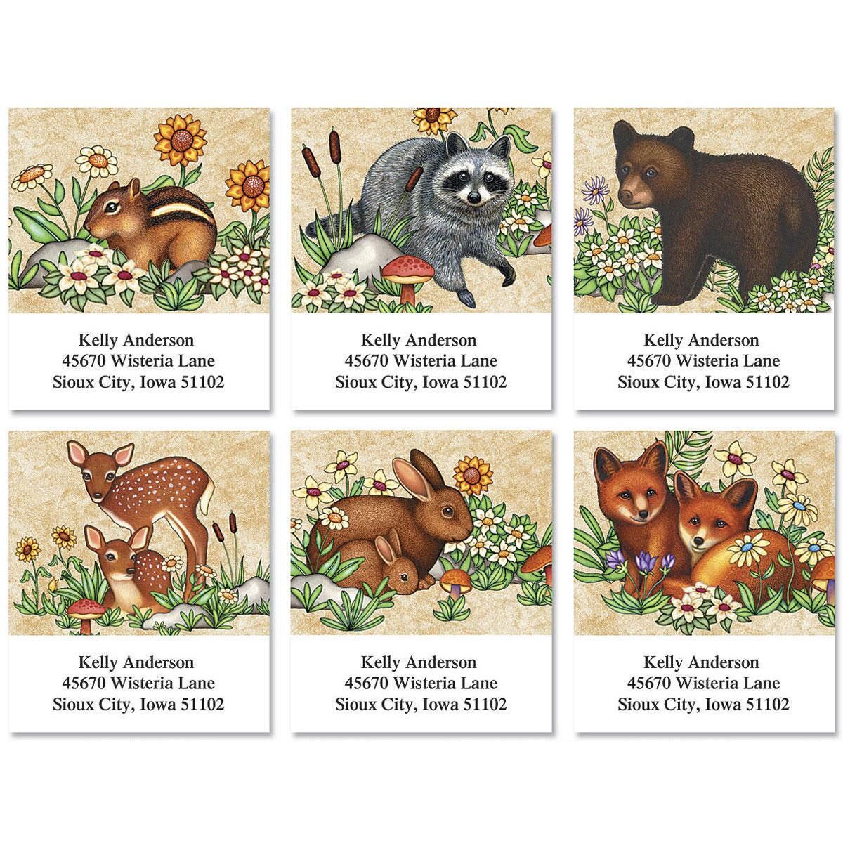 Baby Animals Select Return Address Labels Colorful Images