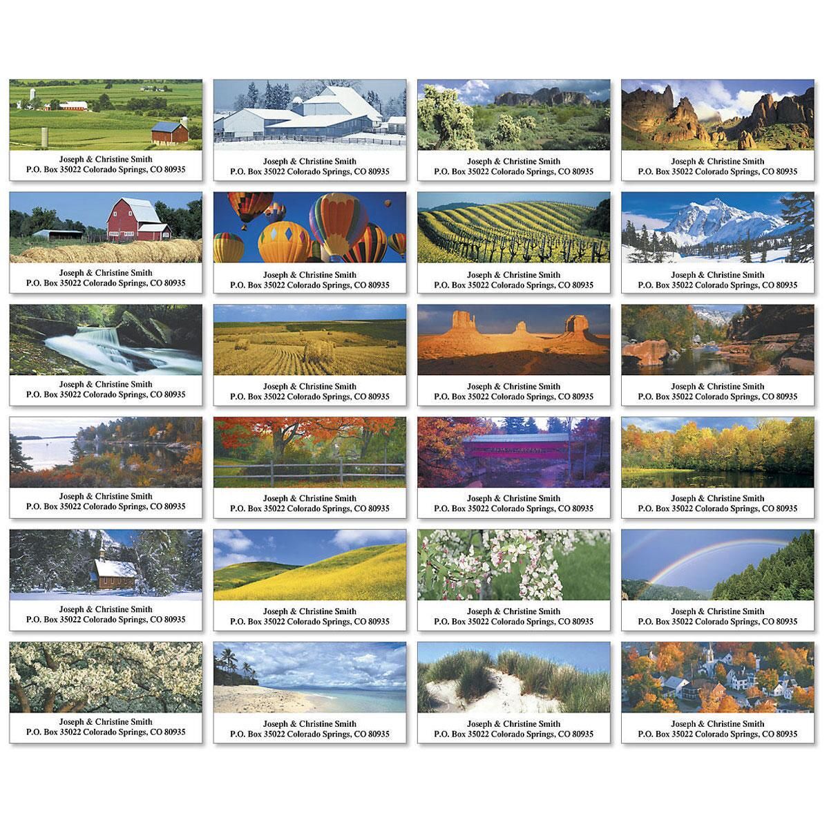 thumbnail image 2 of Self-adhesive Mailing Labels Floral Return Address Labels - 240 Personalized Stickers With 4 Designs, Flat Sheet Address Labels 2 of 10