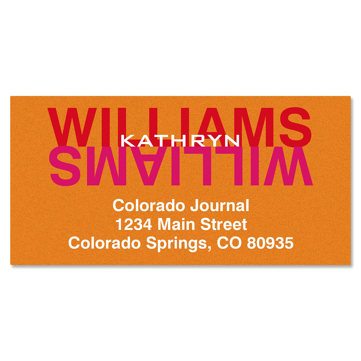 Mirror Image Border Address Labels-Orange-A523C Orange
