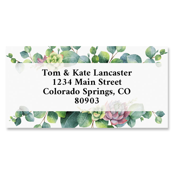 Eucalyptus Border Return Address Labels 