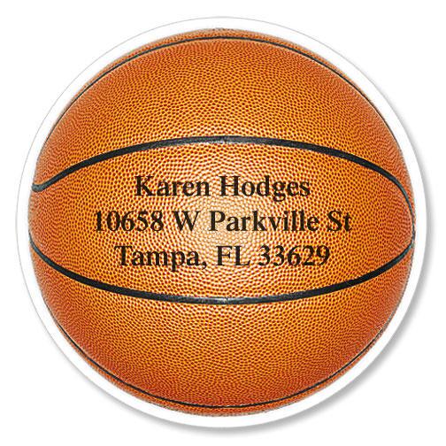 Basketball Diecut Return Address Labels | Colorful Images