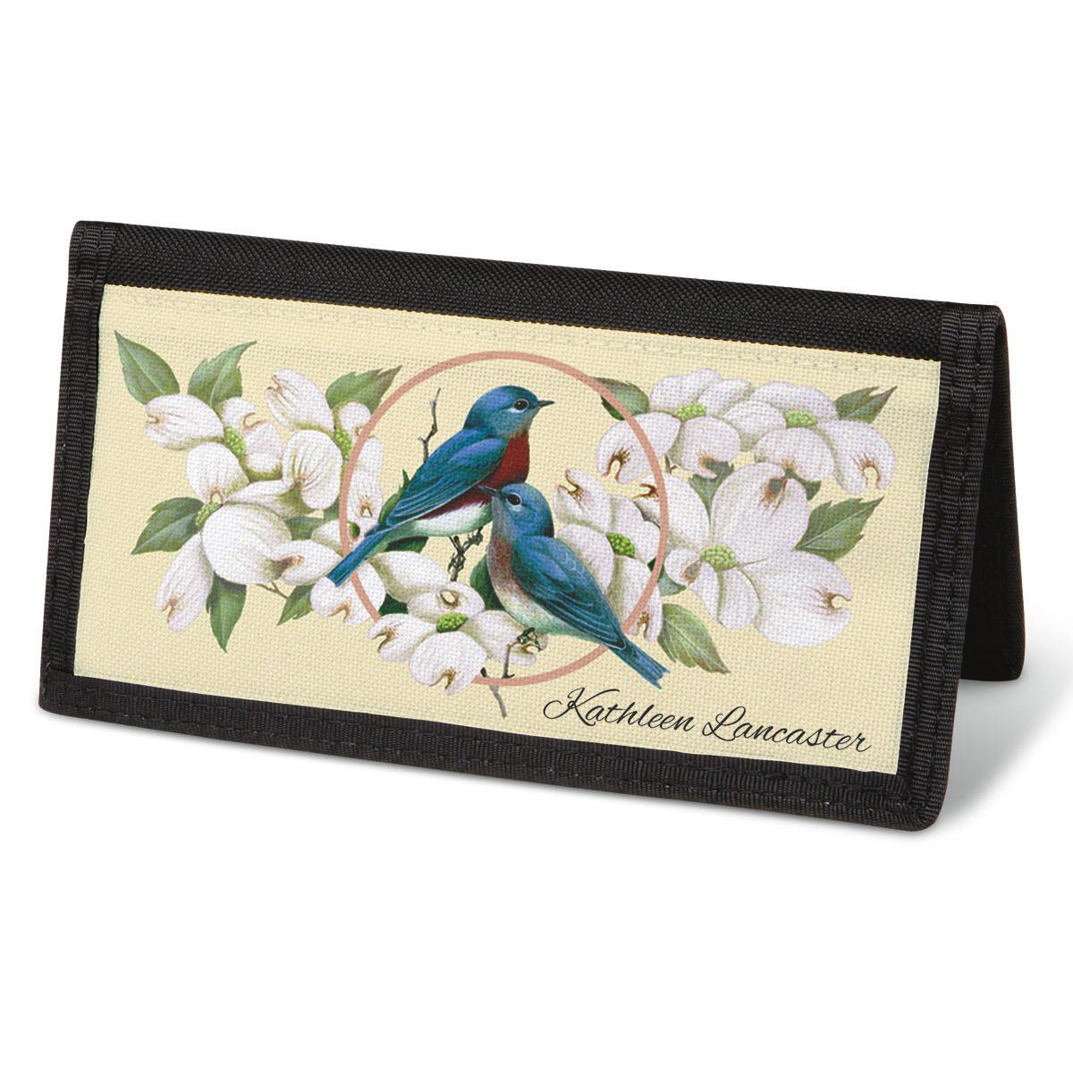 Birds & Blossoms Checkbook Cover - Personalized