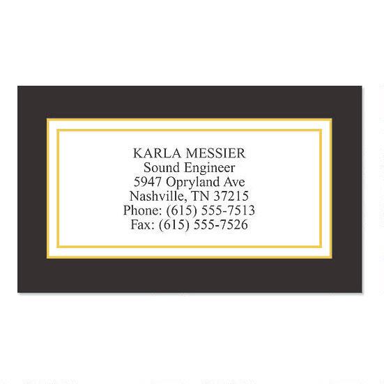 Black Classic Business Cards | Colorful Images