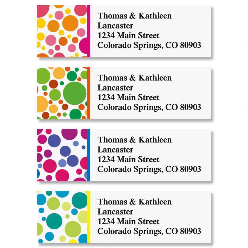 Bright Bubbles Classic Return Address Labels | Colorful Images