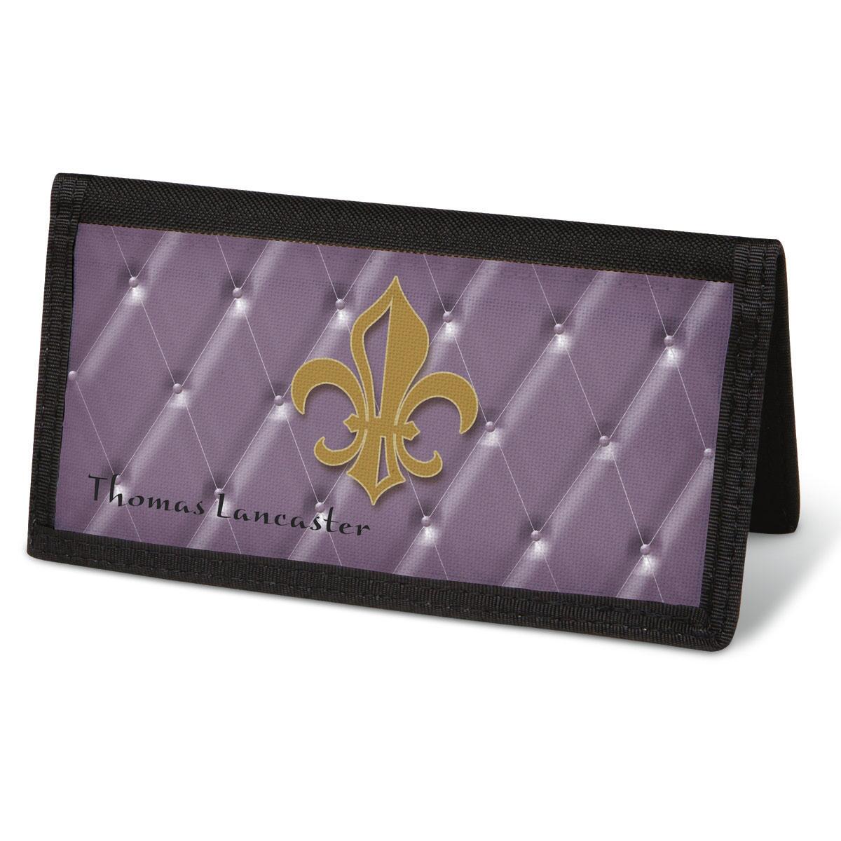 Bronze Fleur De Lis Checkbook Cover - Personalized