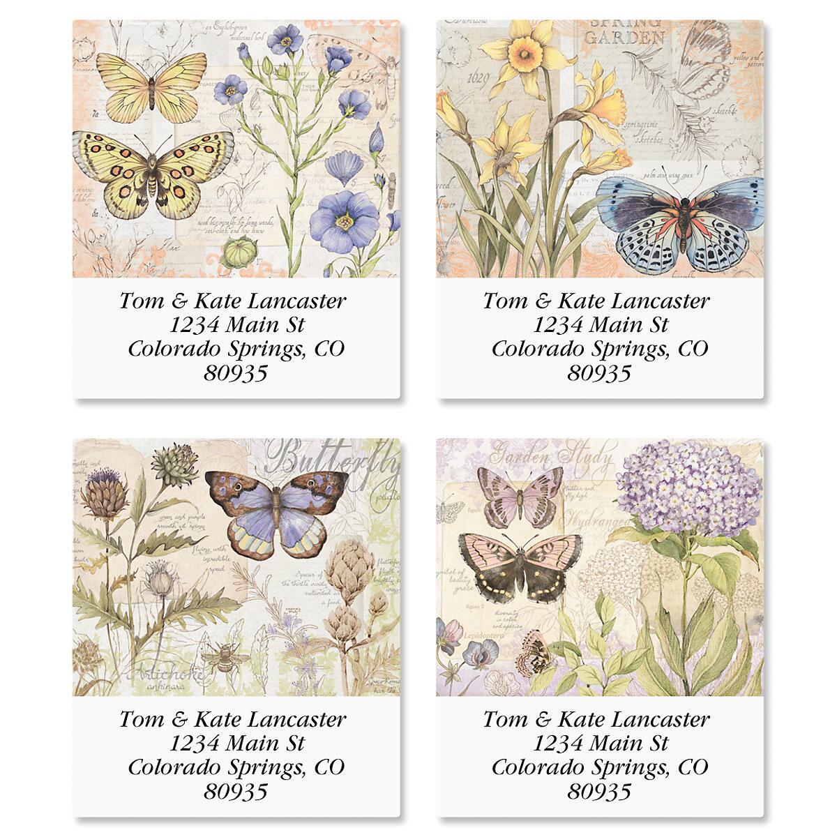 Butterfly Field Guide Select Return Address Labels (4 Designs)