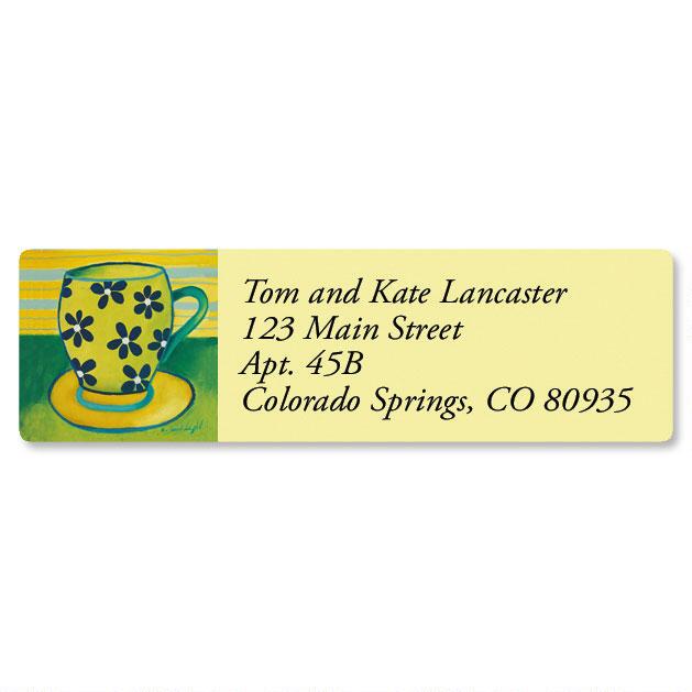 Coffee Break Classic Return Address Labels | Colorful Images