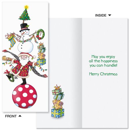 Christmas Circus Slimline Holiday Cards | Colorful Images