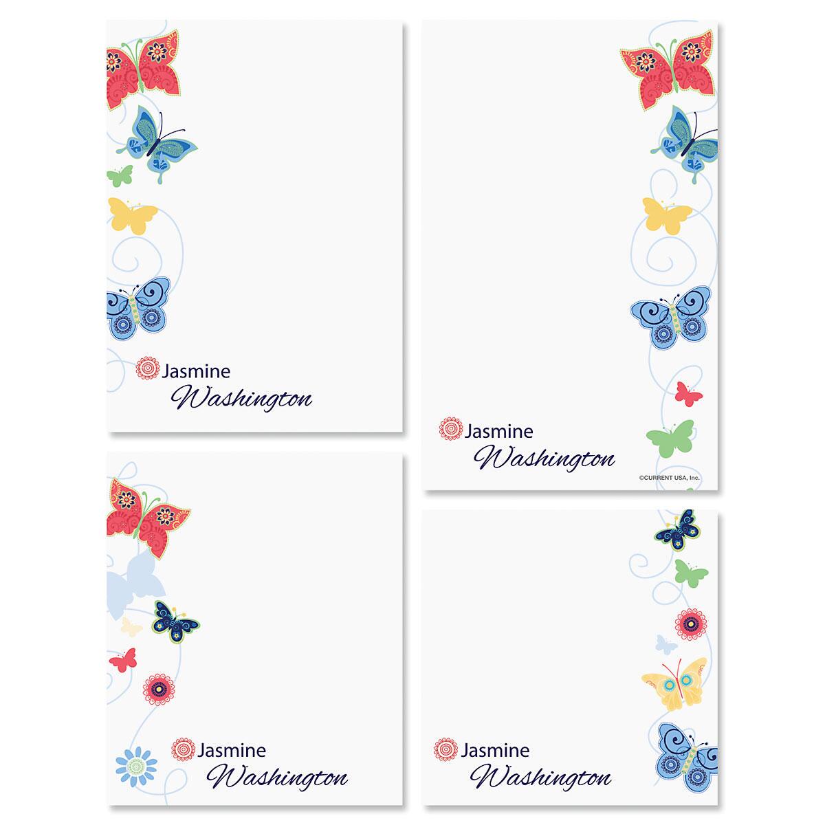 Delicate Butterflies Notepad Set