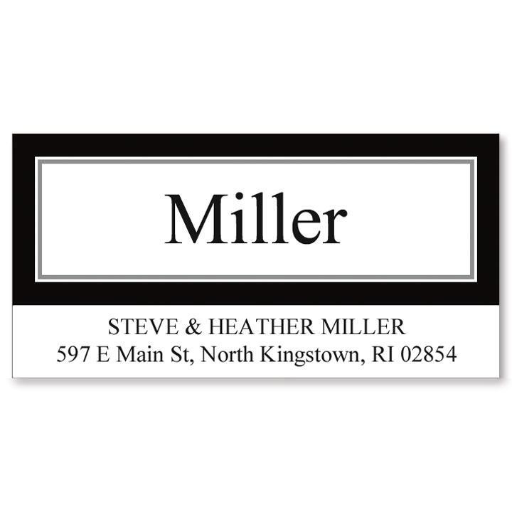 Distinctive Black Frame Deluxe Return Address Labels | Colorful Images