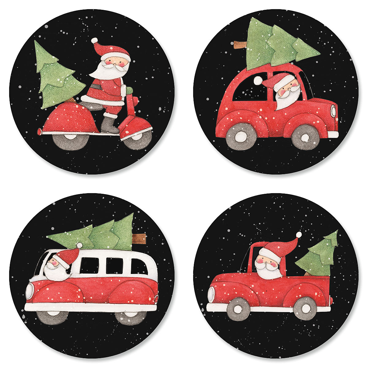 Santa's Express Envelope Seals (4 Designs)