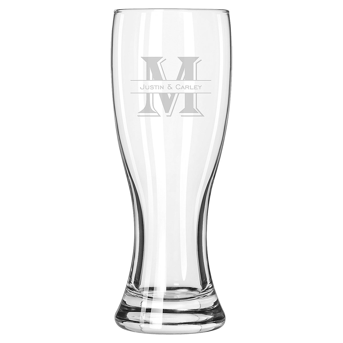 Grand Pilsner Glass Name Initial Colorful Images