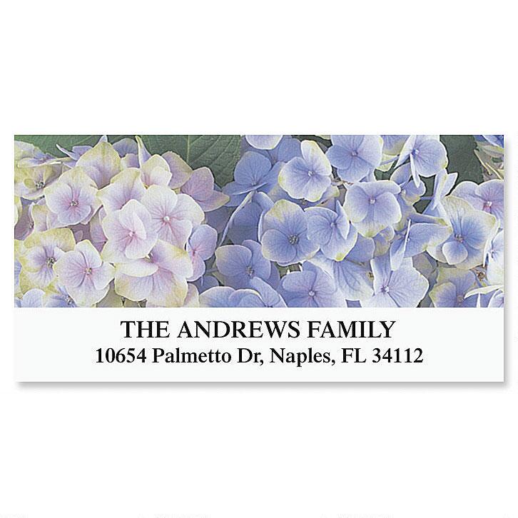 Hydrangea Deluxe Return Address Labels | Colorful Images