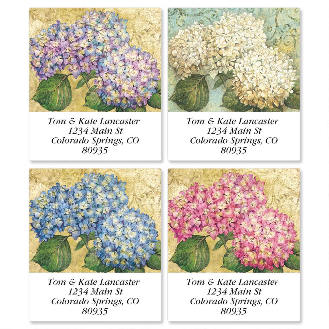 Hydrangea Garden Select Return Address Labels | Colorful Images