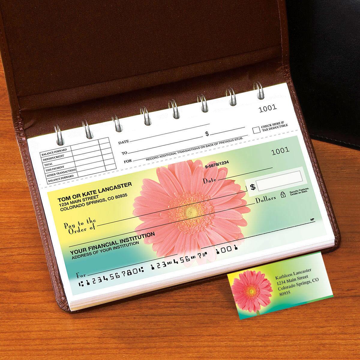 Illuminated Petals Top-Stub Personal Single Checks with Matching ...