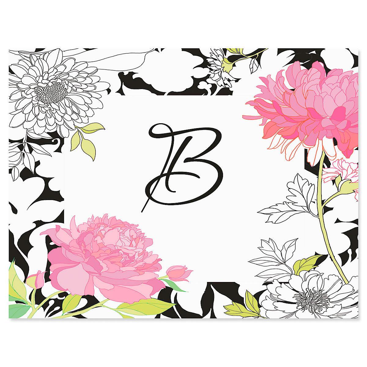 Just One Initial Custom Note Cards