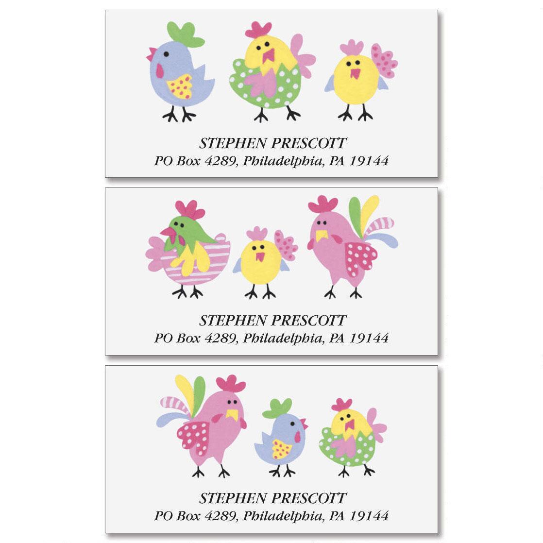Chick Address Labels Little Chickee Deluxe Return Address Labels | Colorful Images
