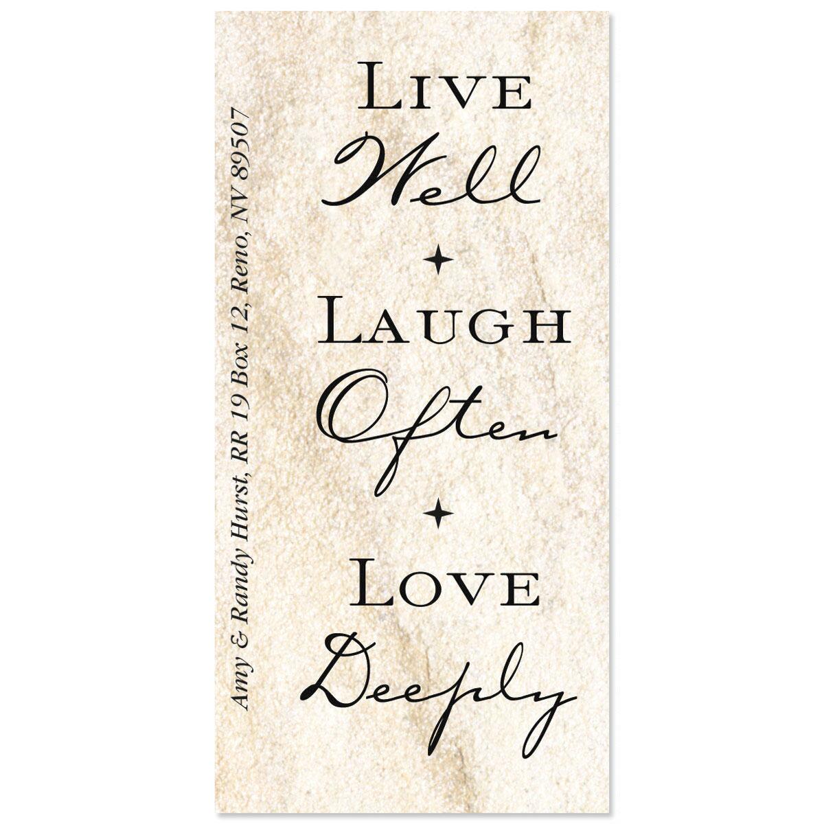 Live, Love, Laugh Oversized Return Address Labels | Colorful Images