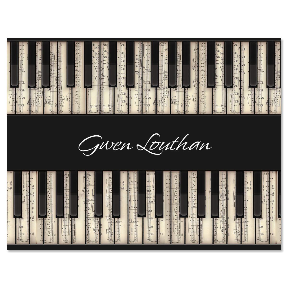 Music Personalized Note Cards
