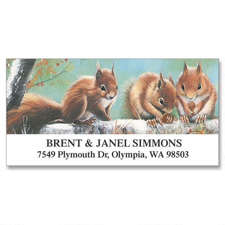 Friends Address Labels Nutty Friends Deluxe Return Address Labels | Colorful Images