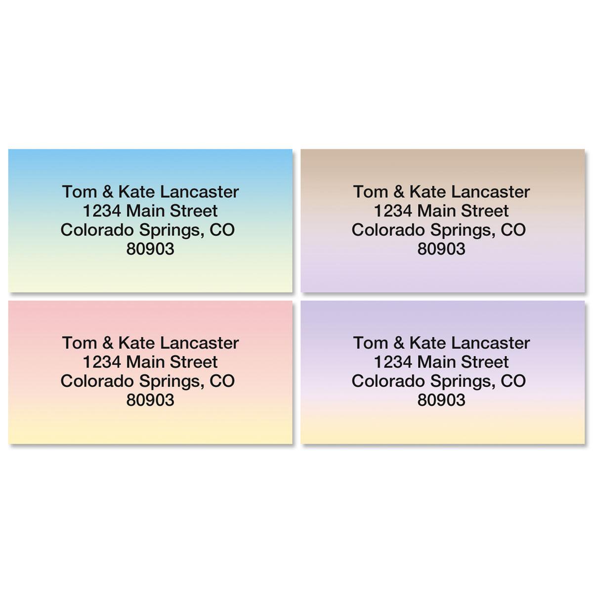 Ombre Border Return Address Labels | Colorful Images