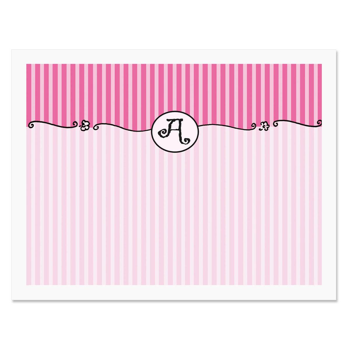 Parisian Initial Custom Note Cards