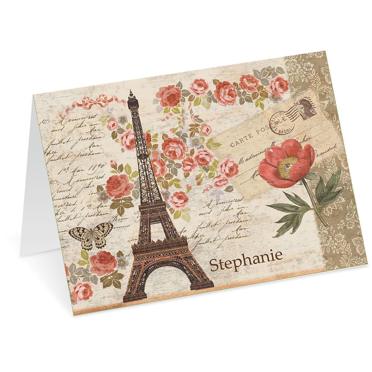 Postcard Note Card Parisian Postcard Custom Note Cards | Colorful Images