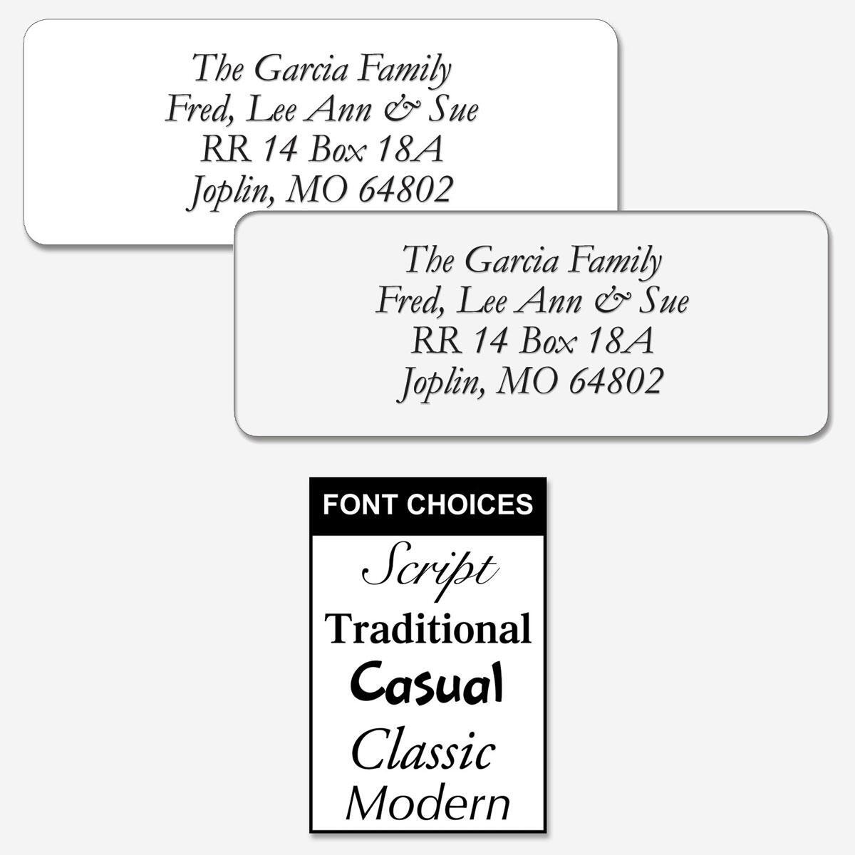 Rectangle Traditional Address Labels | Colorful Images