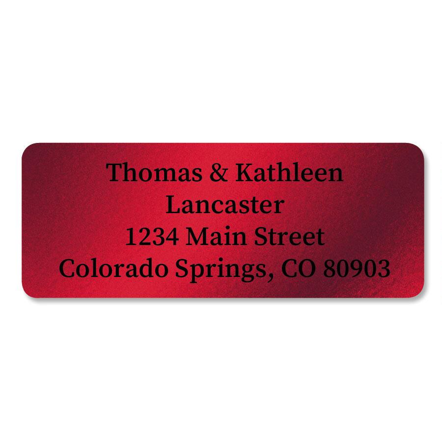 Red Foil Address Labels | Colorful Images