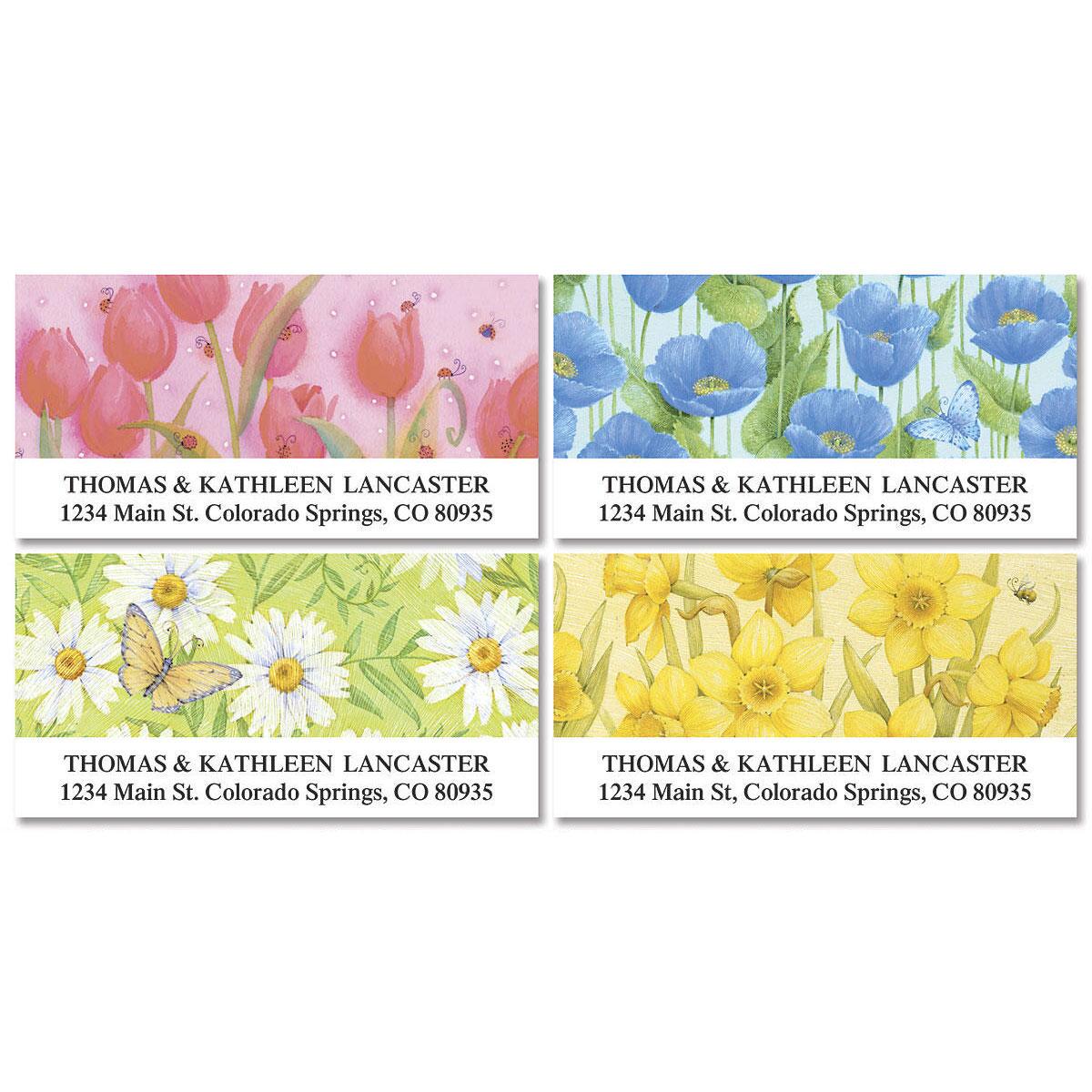 Springtime Delights Deluxe Return Address Labels | Colorful Images