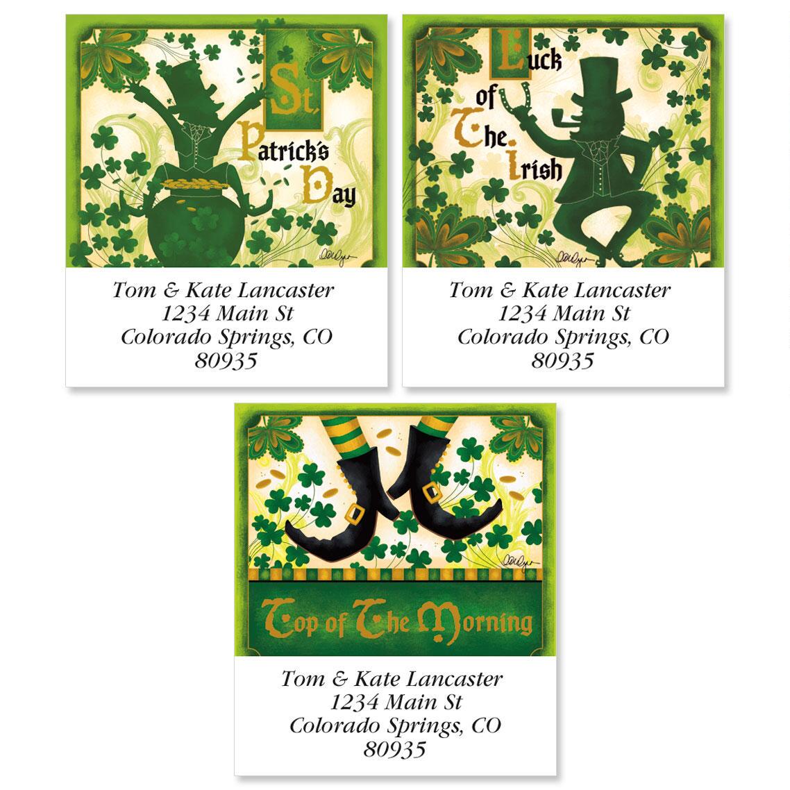 St. Patrick's Day Select Return Address Labels (3 Designs)
