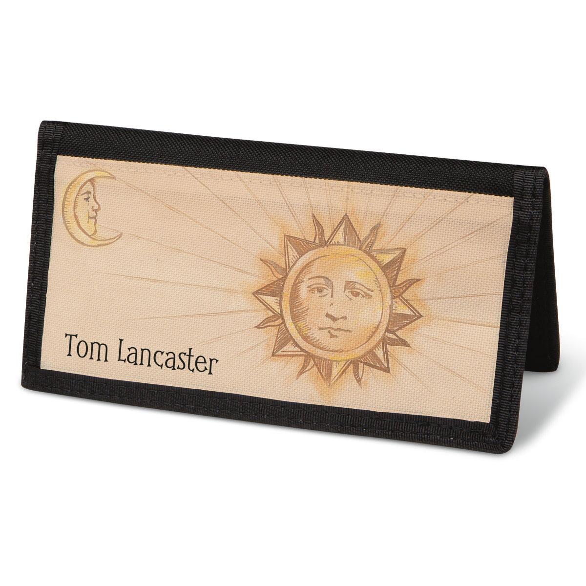 Sun and Moon Checkbook Cover - Personalized